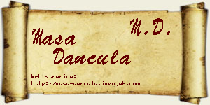 Maša Dančula vizit kartica